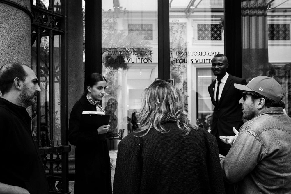 Your name's not down, you're not coming in.

Milan, April