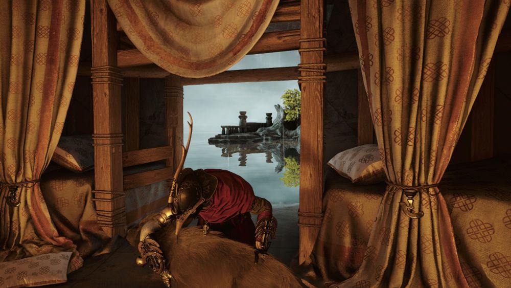 Envoy petting wolf pup. 