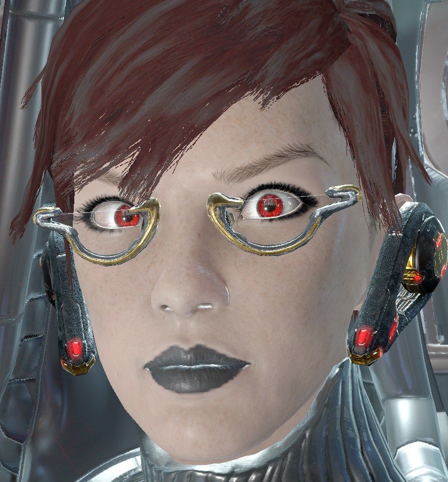 Elysir in Warframe, she looks very unsettling with this big eyes of hers