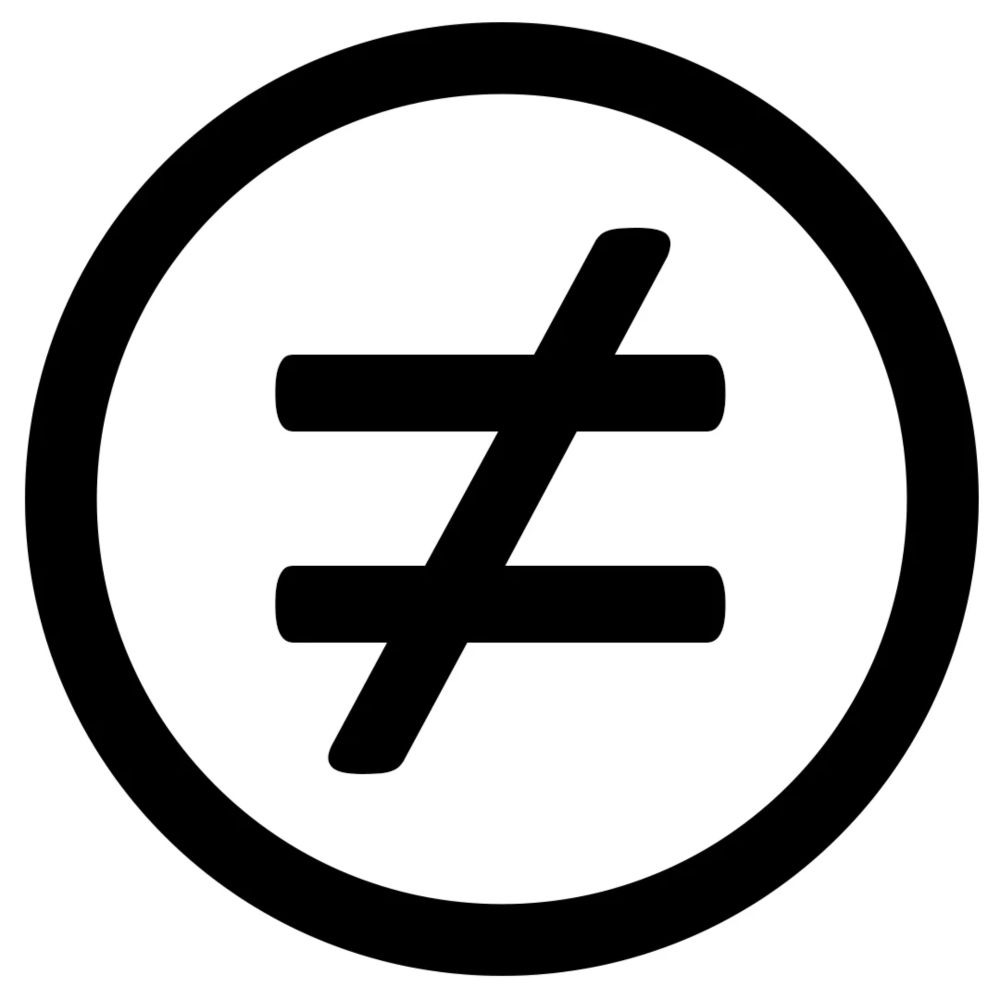 Not equal symbol for fags and faggots - Fagspose