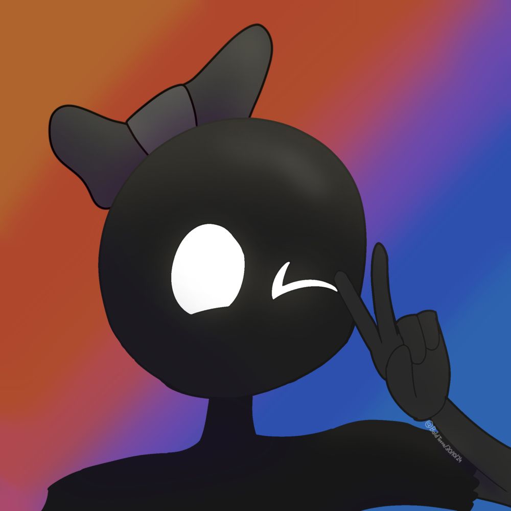 A drawing of Tessa James Elliot from murder drones with no hair aka bald