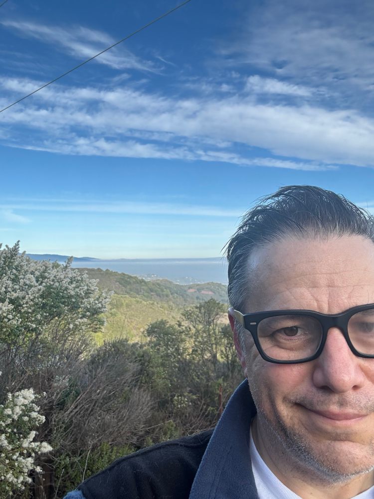 Selfie on a hill.