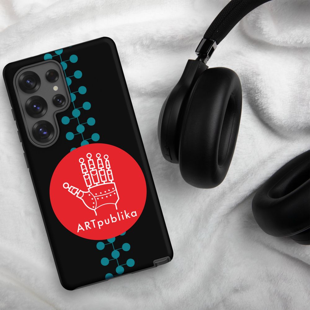 Fast Futurism Phone Case from The ARTpublika Shop on lifestyle background | Design by Liz Publika 