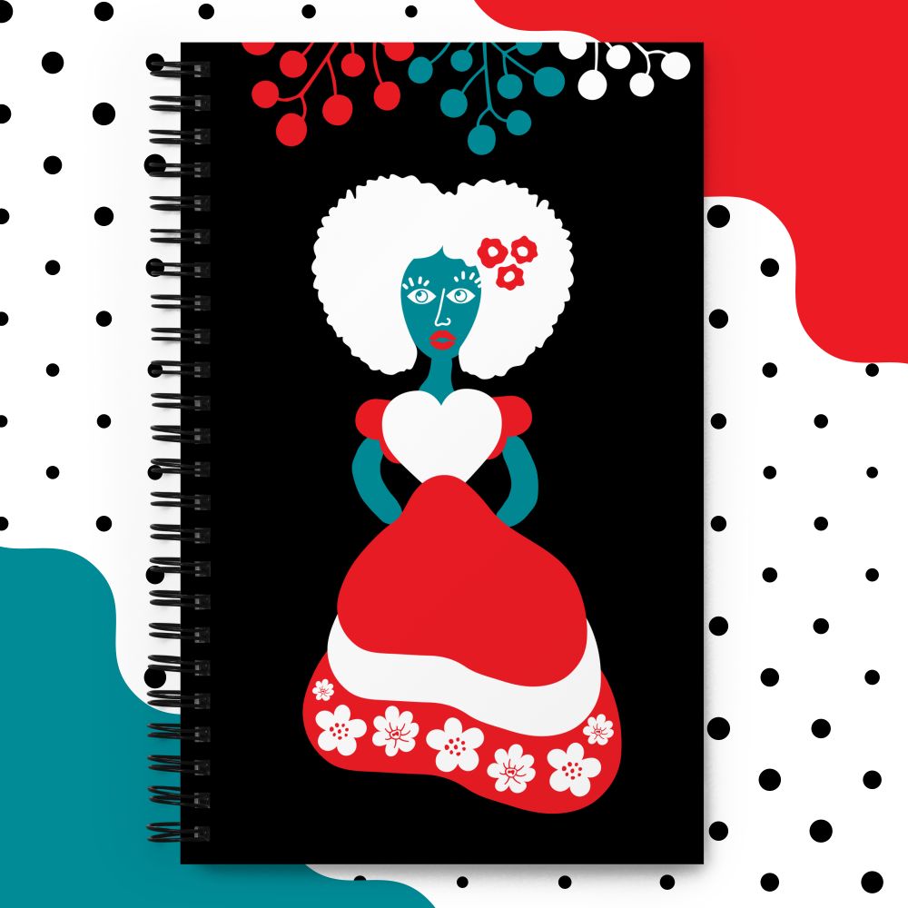 Flamenco Dancer Spiral Notebook from The ARTpublika Shop on branded background 