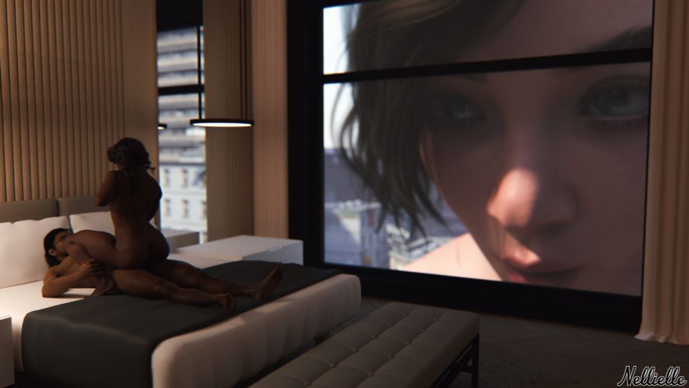 She just wanted to take a peek at the nearby buildings. She didn't expect to see anything other than terrified people like in the streets. She saw way more than that.