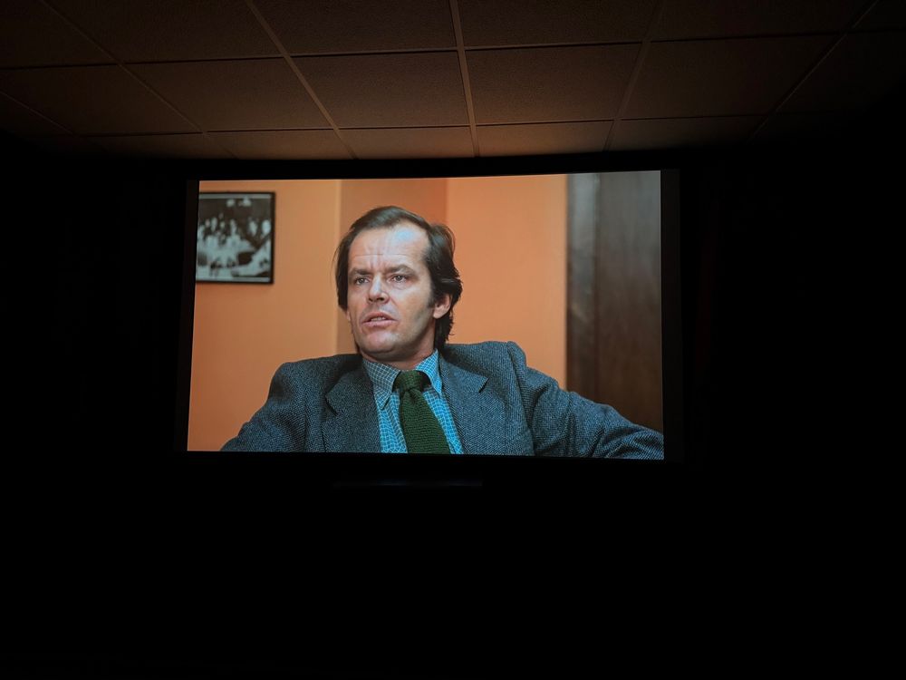 A shot of Jack Nicholson in the shining