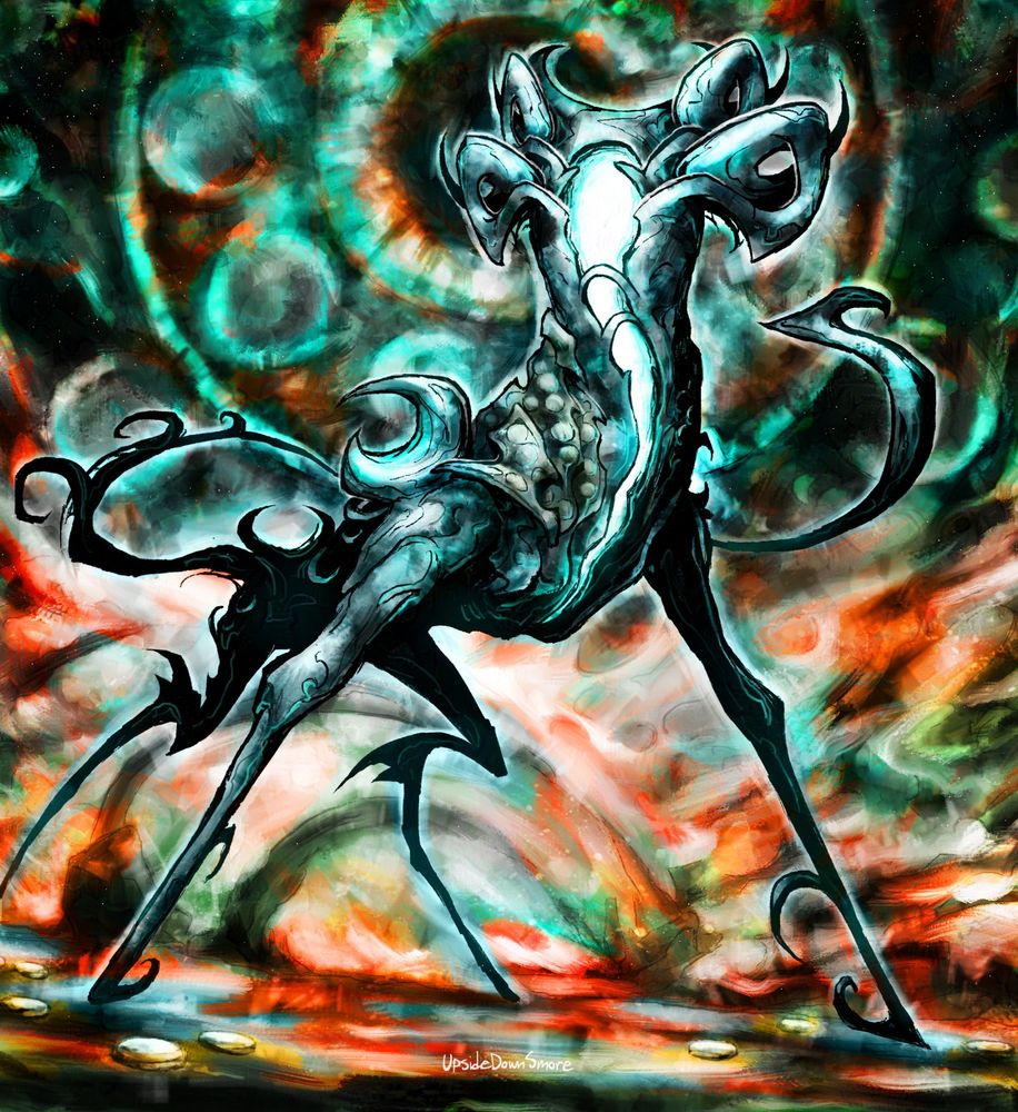 "Minn, The Found", January 2025

Illustration of a void angel cervulite originally designed by Pyrah as a gift to her, based on concepts from Warframe.