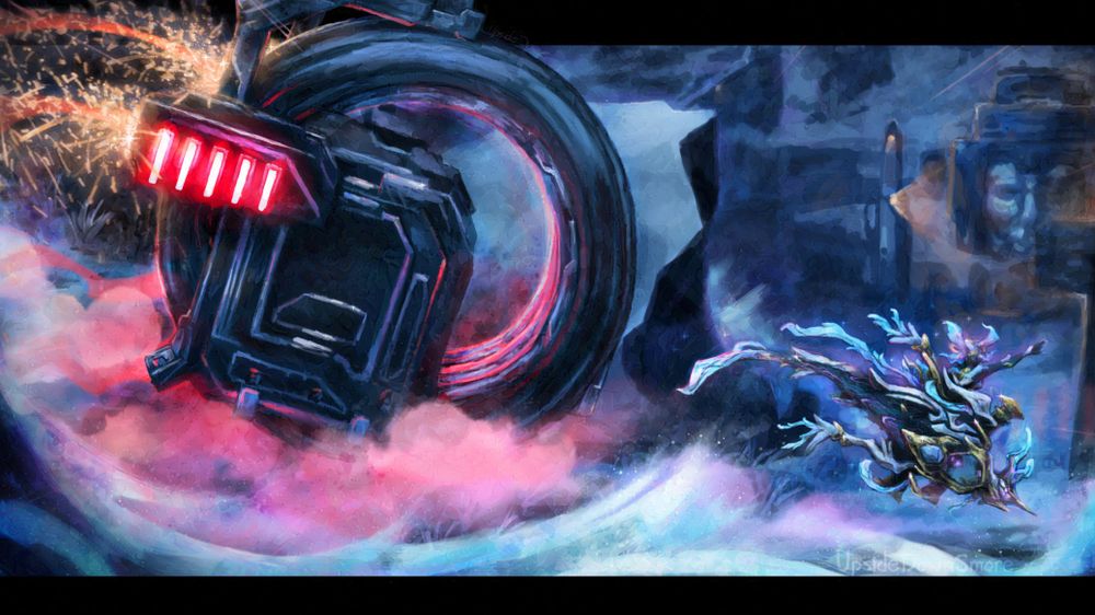 "Waverider Pursuit", May 2025

Made in promotion of a Yareli Prime Access giveaway I ran, as well as a winner of the TennoCon 2025 Community Showcase.

Digital painting of a red Coildrive giving chase to Yareli Prime, referencing and redrawing a frame from Warframe's Yareli Prime trailer at 1:23.