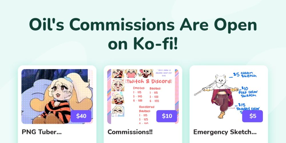 Oil's Ko-fi Commissions