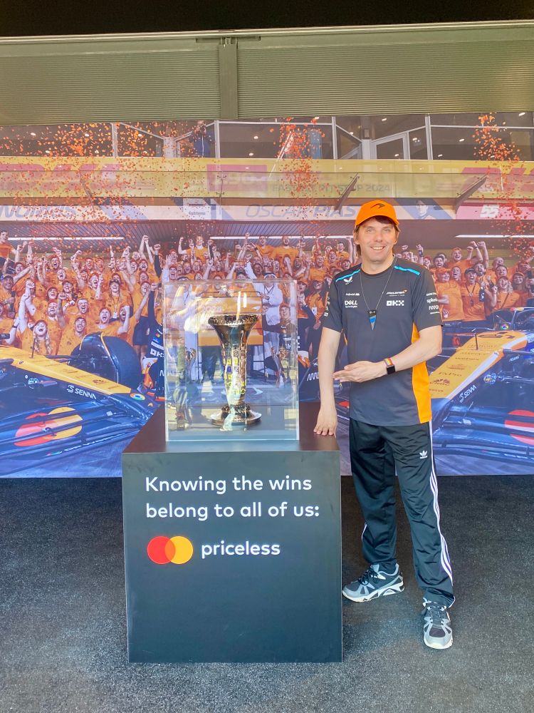 Posing with the Constructor’s Trophy