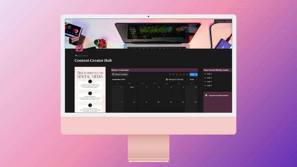 Content Creator Hub Notion Template
