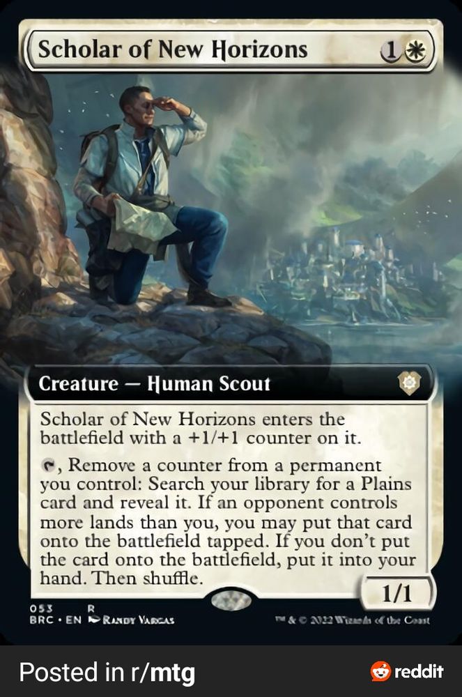 Mtg card Scholar of New Horizons