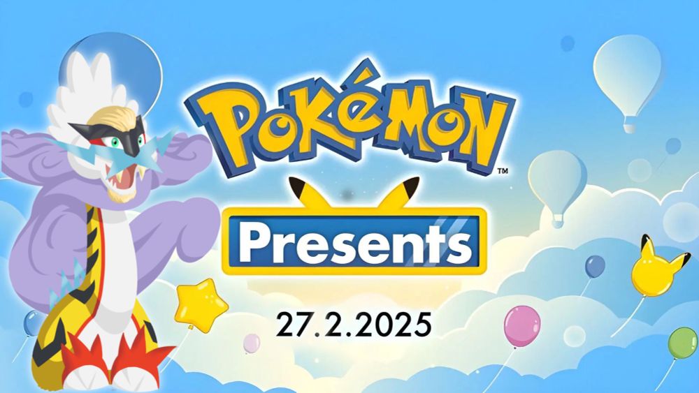 Amended image of the Pokémon Presents graphic with me drawn as a Pokémon by Felflowne.