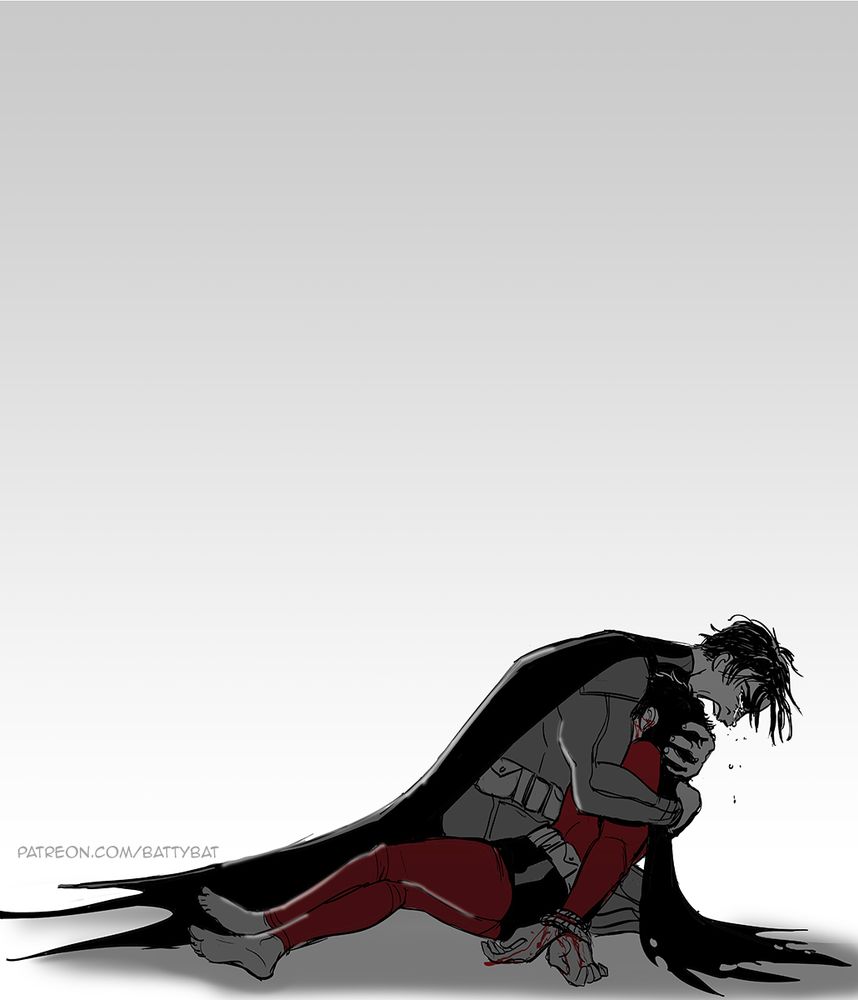 Bruce cries unconsolably over Jason's body.