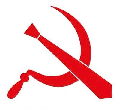 A red tie and sickle logo, modelled after the communist hammer and sickle logo. The red tie represents Donald Trump, who wears red ties and is desperately hoping that people forget about the Jeffrey Epstein files. 