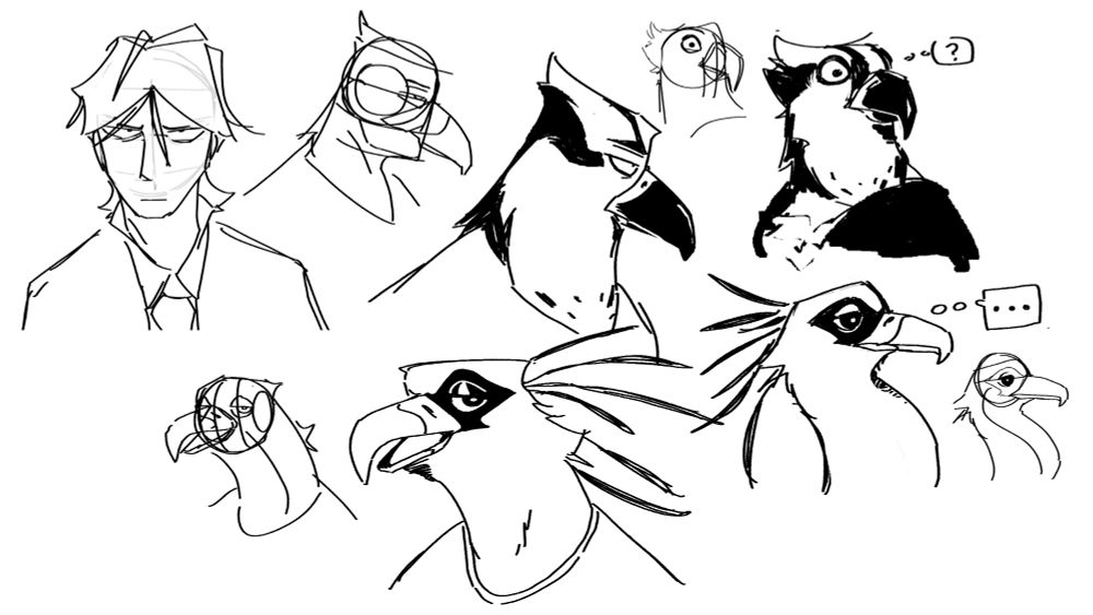 もっと鳥の習作

More bird studies.