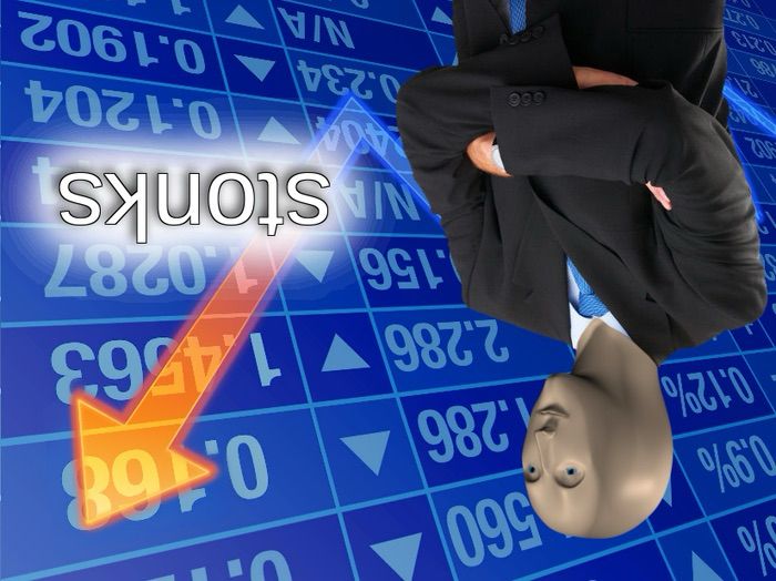 The “stonks” meme but it’s upside down so the arrow is going down