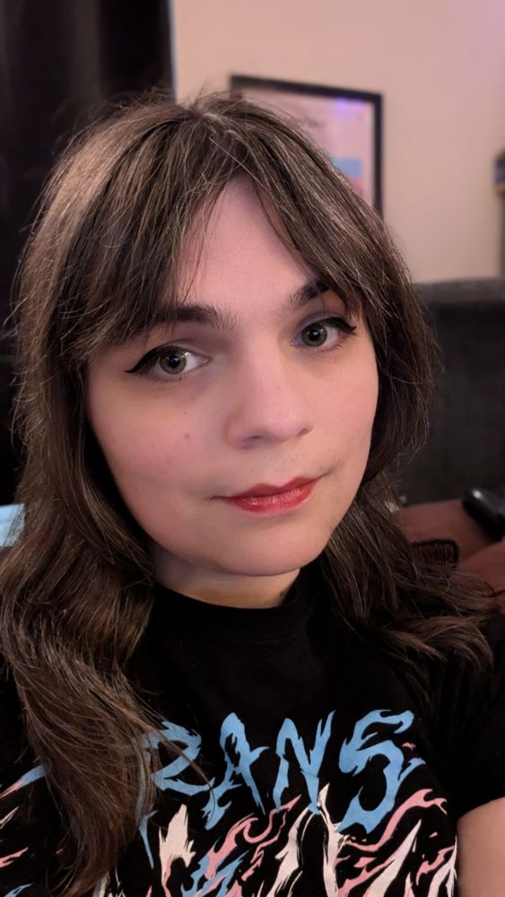 Me, with eyeliner that's better on one eye than the other