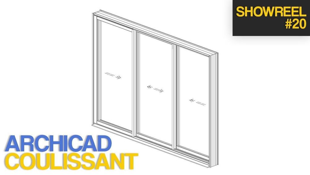 Présentation coulissant paramétrique pour Archicad