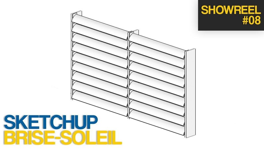 Présentation brise-soleil orientable paramétrique pour Sketchup