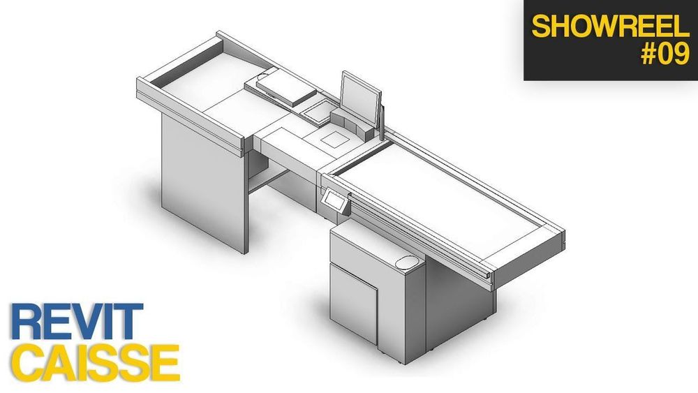 Présentation caisse paramétrique de supermarché pour Revit