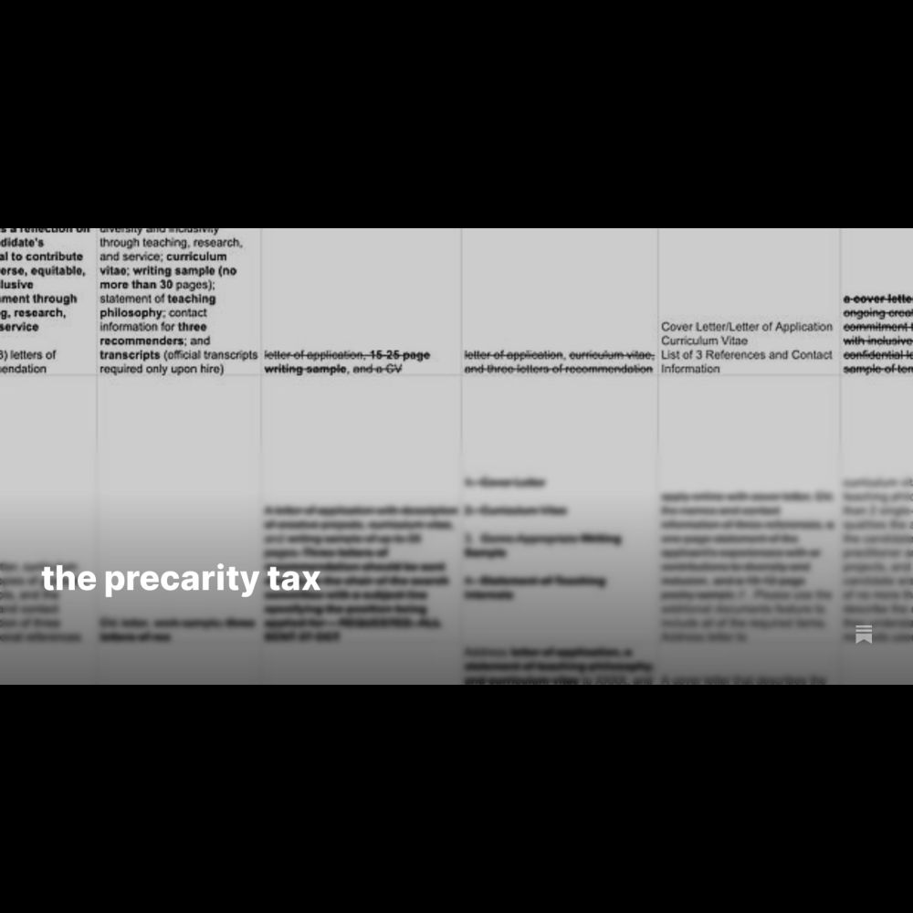 the precarity tax