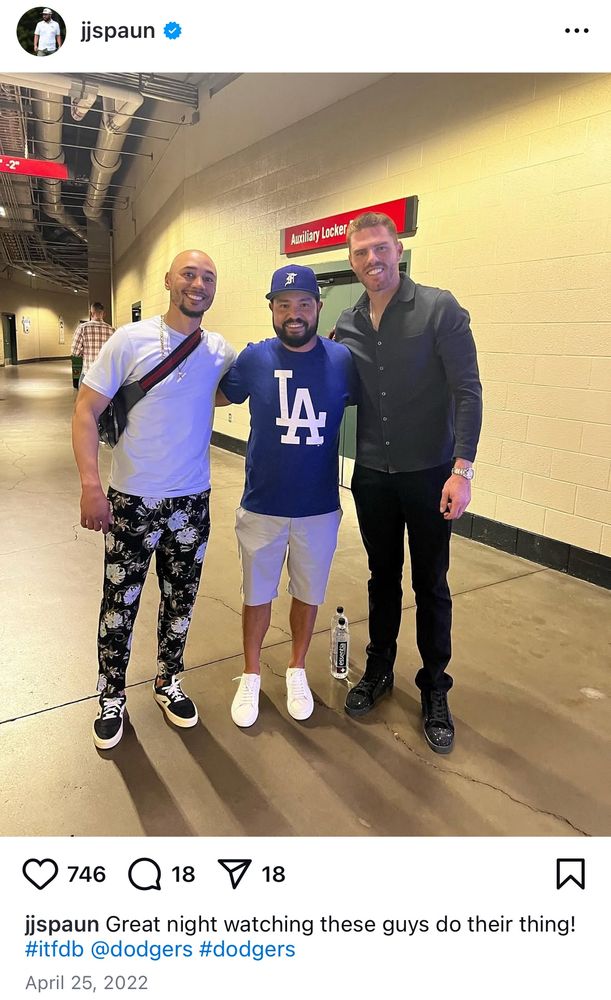 Mookie, JJ Spaun, and Freddie, from JJ’s IG.