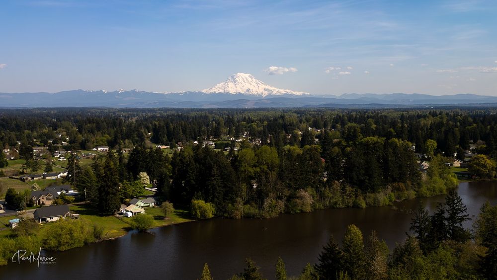 Mount Rainier in the Pacific Northwest Washington state 