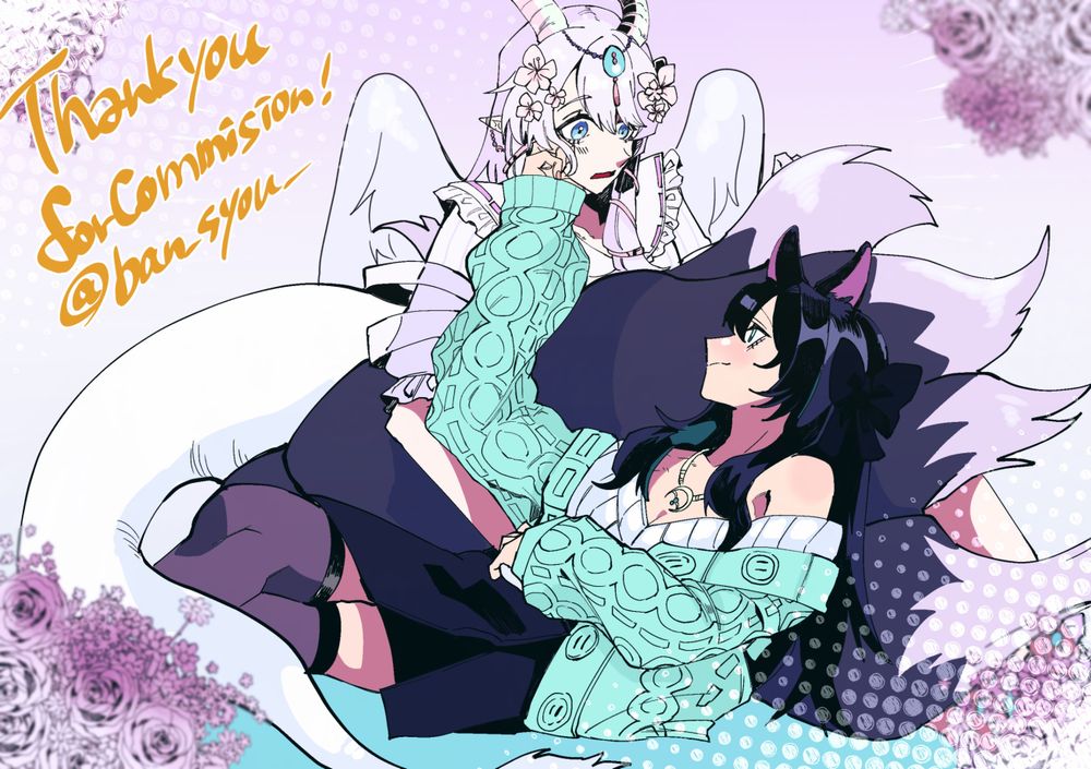 Eirika and Diantha embracing one another as Eirika lays side by side with her wife