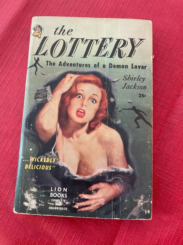 Front cover of Shirley Jackson’s The Lottery paperback collection, aka “The Adventures of a Demon Lover”