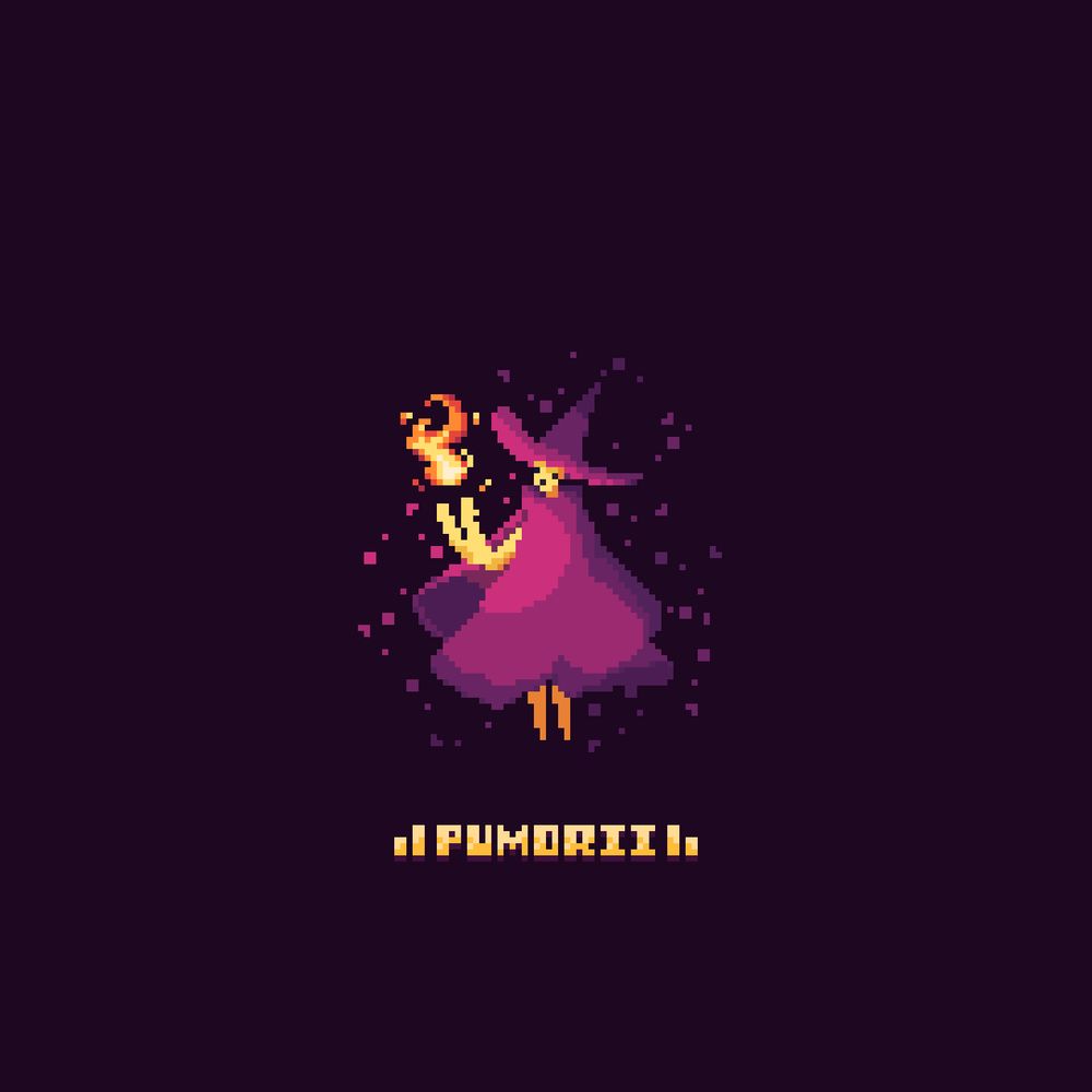 The flame witch by Pumorii

- An little witch holding a fireball - 