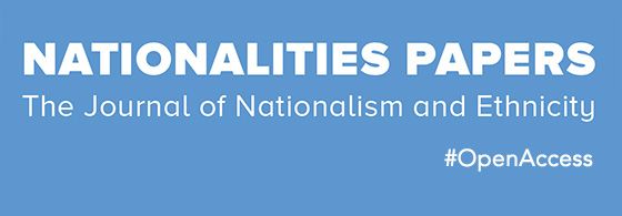 Logo of "Nationalities Papers, The Journal of Nationalism and Ethnicity," displayed in white text on a blue background with the hashtag "OpenAccess" at the bottom.