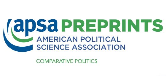 Logo of APSA Preprints with the text "APSA PREPRINTS" in green and blue, below which is the text "American Political Science Association" and "Comparative Politics" in green.