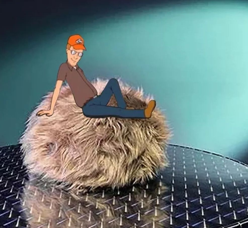 Dale Gribble on a tribble