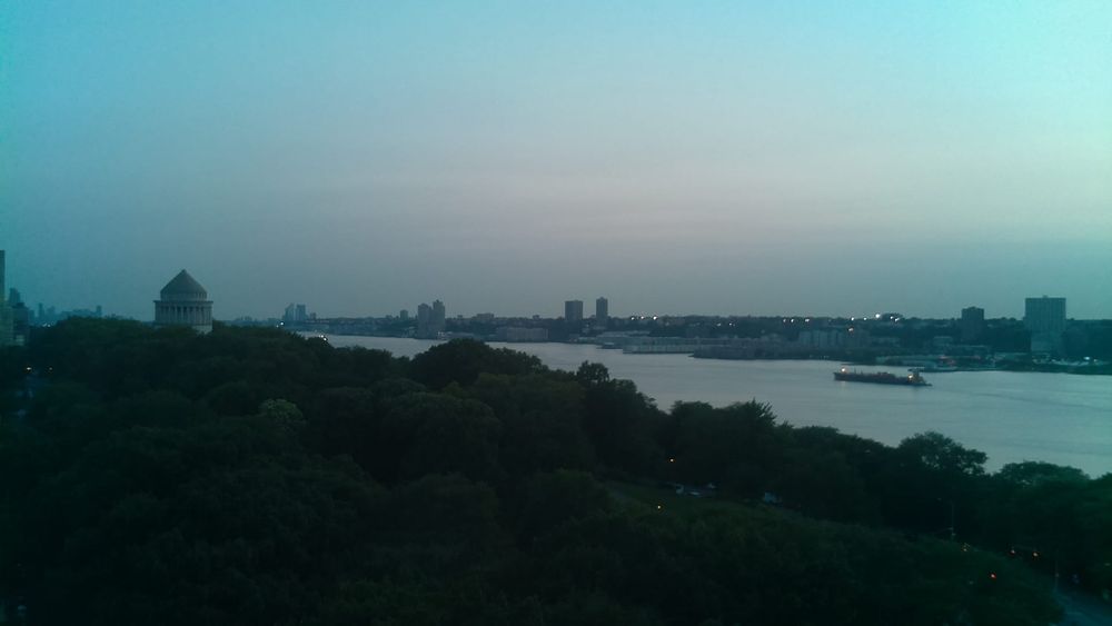 A photo of the Hudson river, at about (40.81, -73.96), taken at 8/7/2025, 8:04:59 PM.