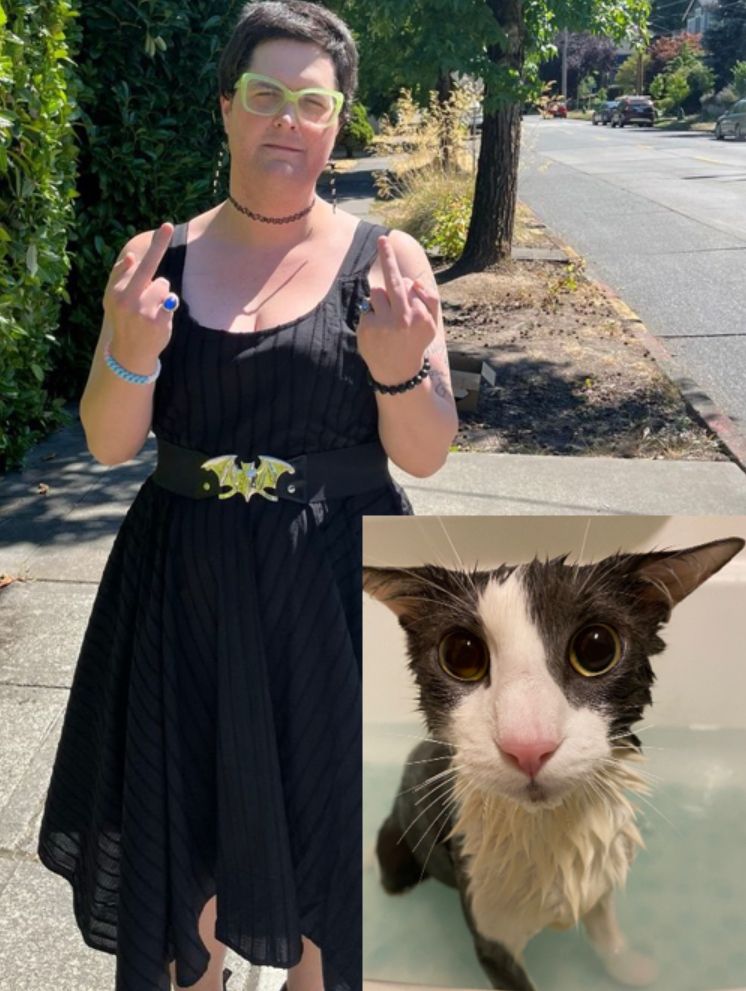 breast in grease, with a pussy