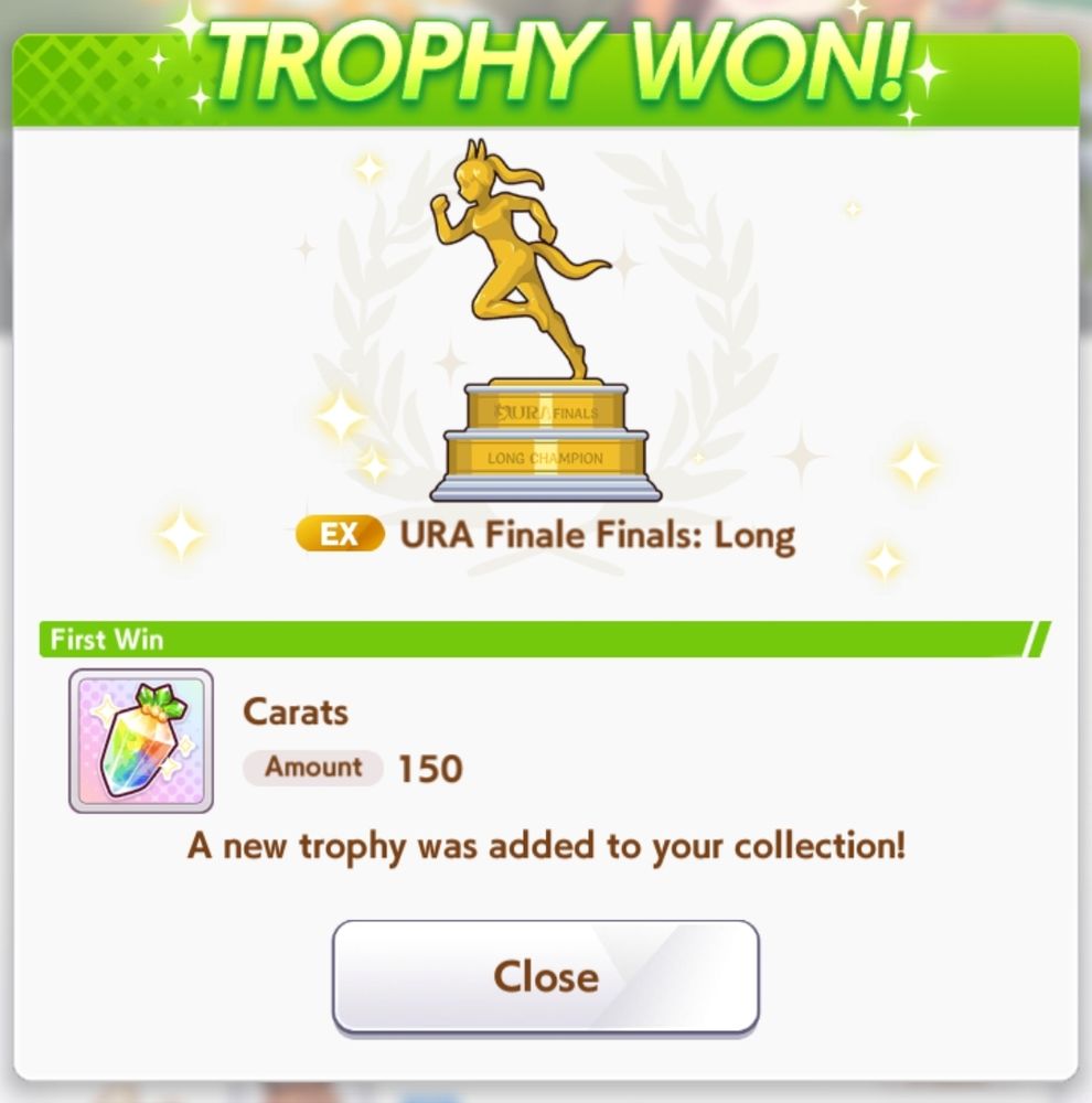 Proof that I got the trophy for URA Finale Finals: Long