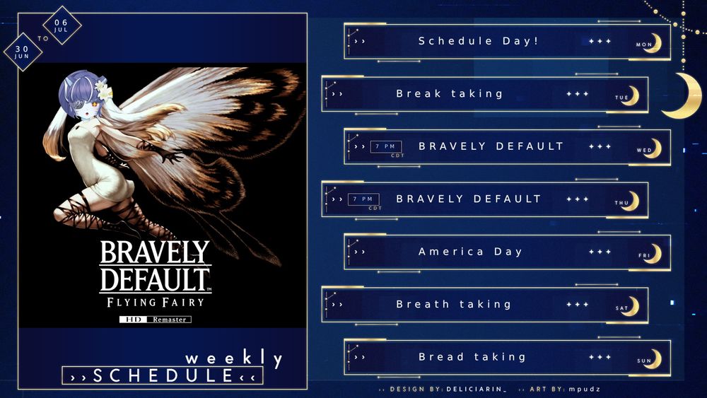 Streaming Bravely Default Flying Fairy HD Remaster this week on Wednesday and Thursday @ 7pm CT!