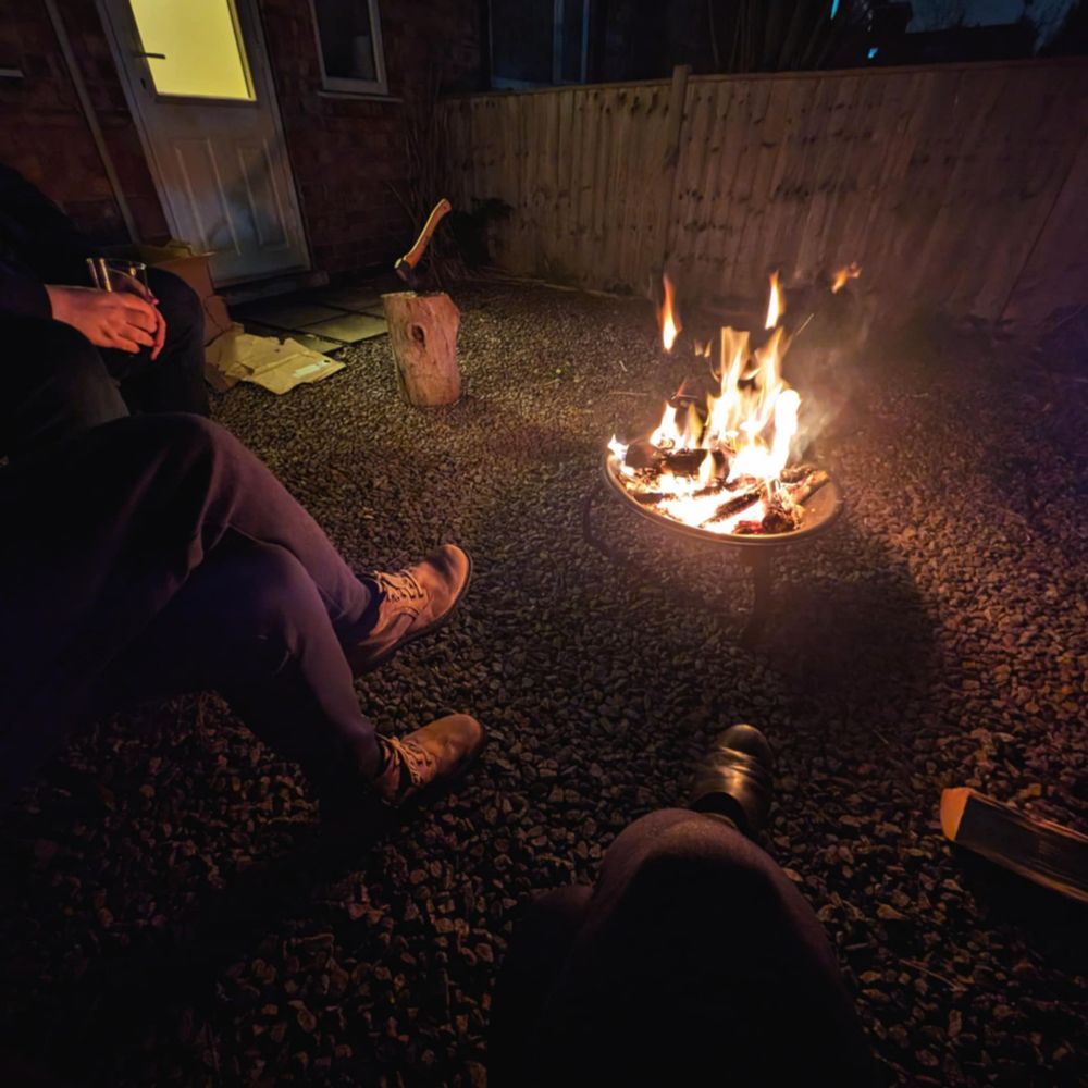 Back garden campfire 