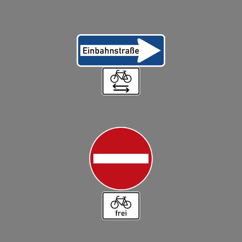 Einbahnstraßenbeschilderung