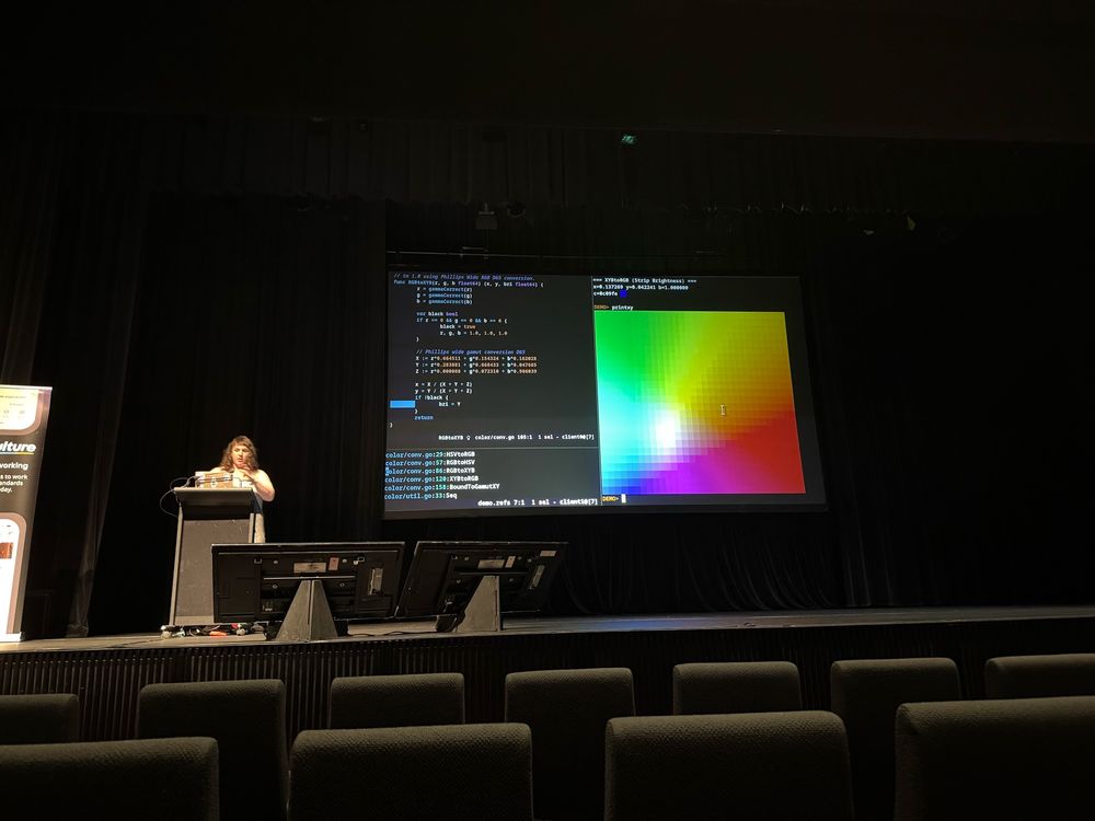 Terminal program showing colour change over different x and y values 