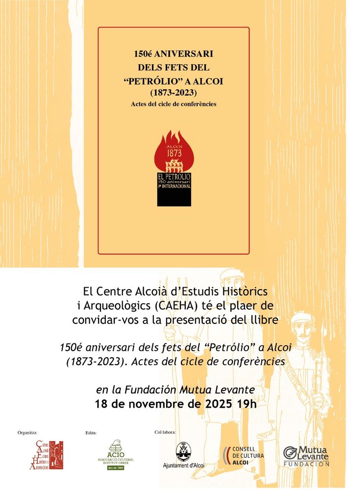 Conferencia: "150é aniversari dels fets del 'Petróleo' a Alcoi (1873-2023). Actes del cicle de conferències"