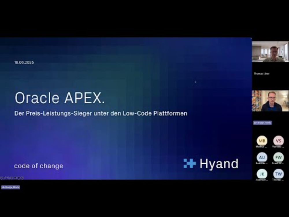 Niels de Bruijn stellt vor: Oracle APEX – der Preis-Leistungs-Sieger unter den Low-Code Plattformen