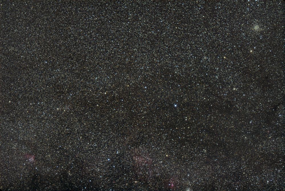 The Milky Way in Cassiopeia is rich with stars and star clusters...some nebulosity and a network of dark dust clouds.