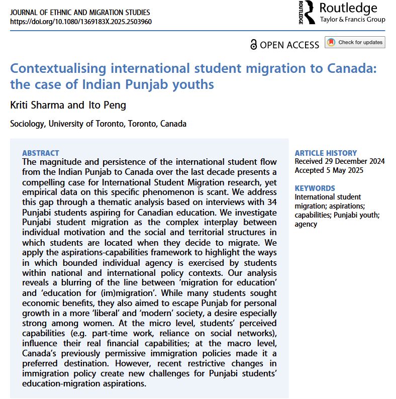 Screenshot of open access article, which contains article title, author information, abstract, article history, and keywords.