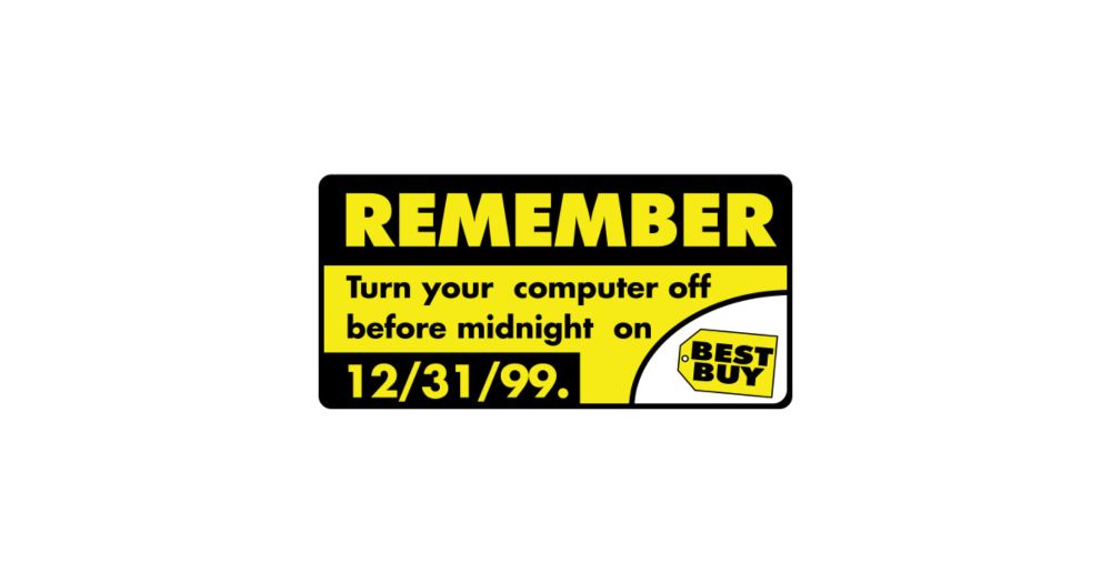 Y2K Turn your computer off before midnight - 1999 Reproduction by malcolmdesigns