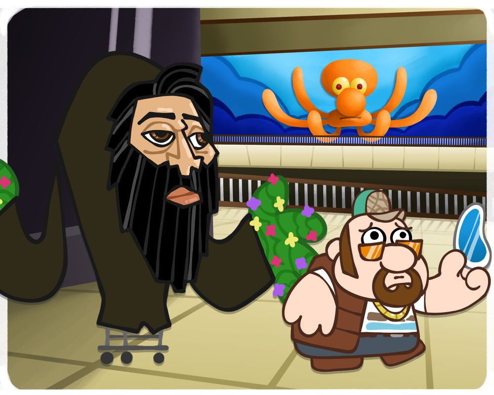 LOOK OUT GUSTAVO!! HES RIGHT BEHIND YOU!