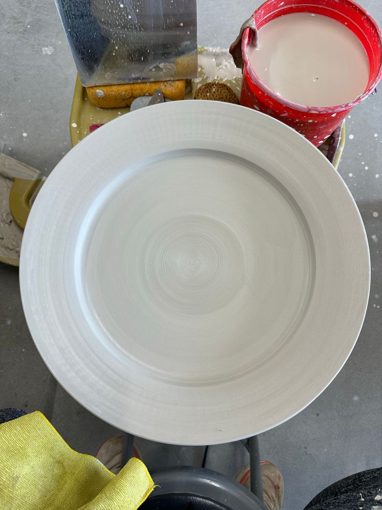 A platter, about 18 inches across 