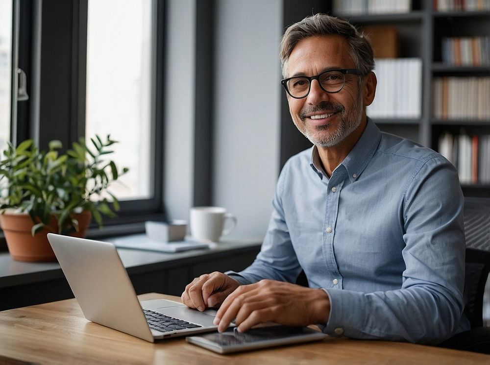 "Mastering the art of WFH with a smile and a strong coffee game. ☕️💼 Who says work can't be fun?"