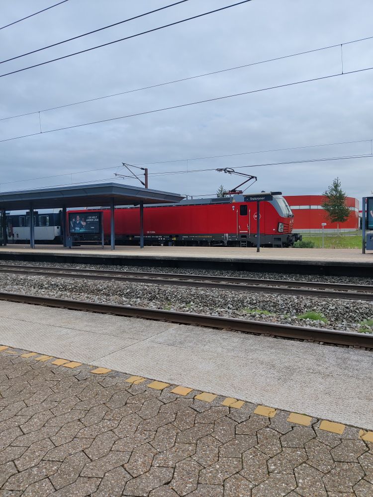 Red DSB Vectron locomotive 